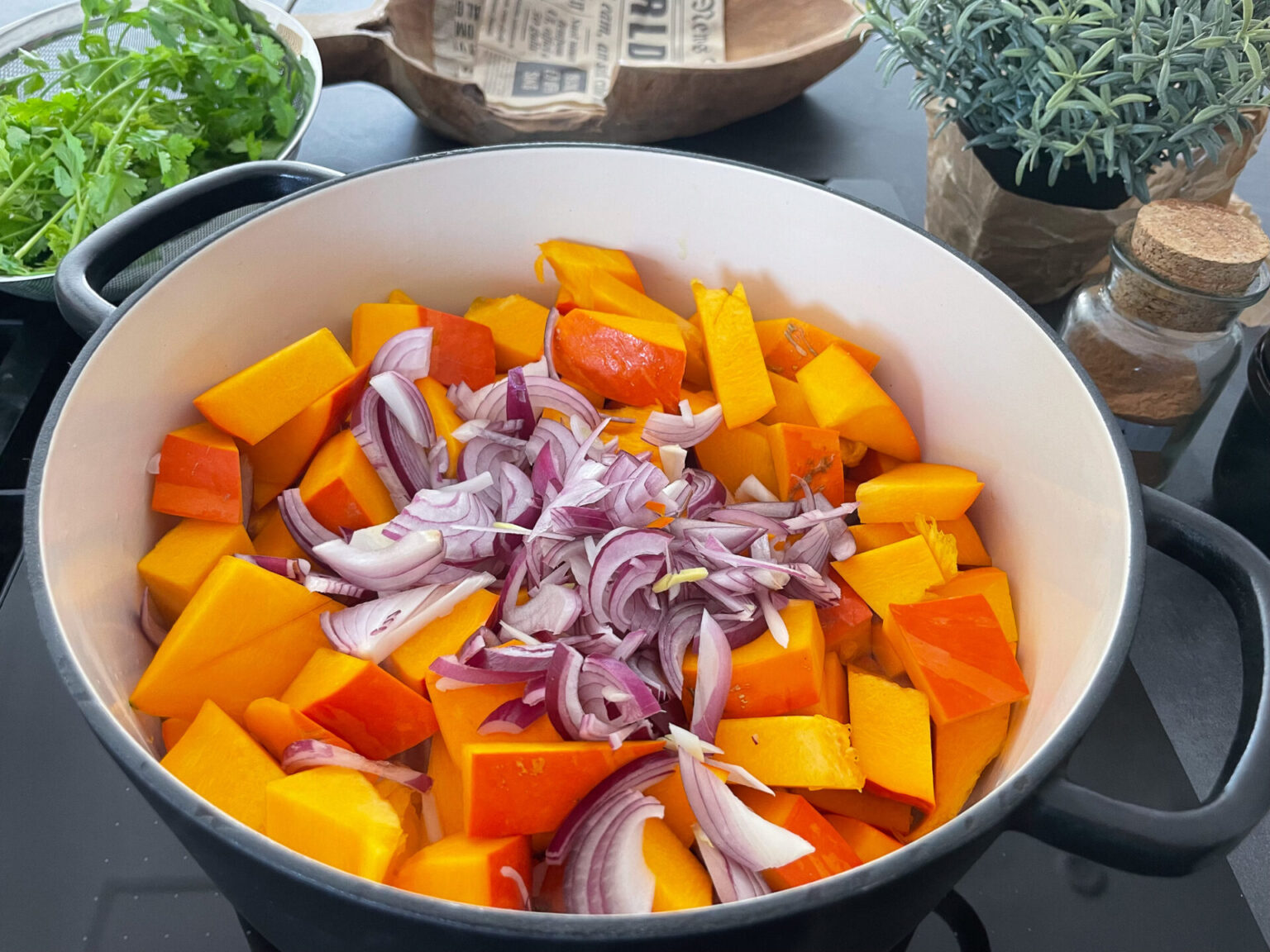 Bestes Kürbis Curry mit Kokosmilch Reis vegan Zimtliebe Schnelle