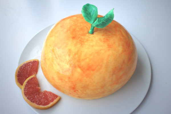 Riesige Grapefruit-Motivtorte