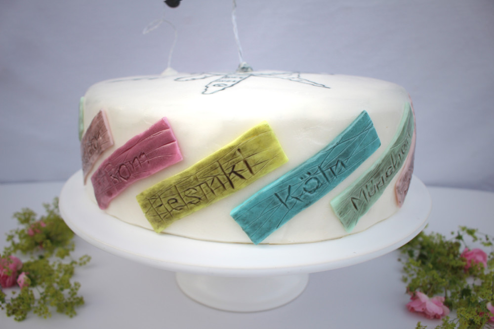 Zitronen-Karamell mit Lavendel ~ Motivtorte &amp;quot;Around the World ...