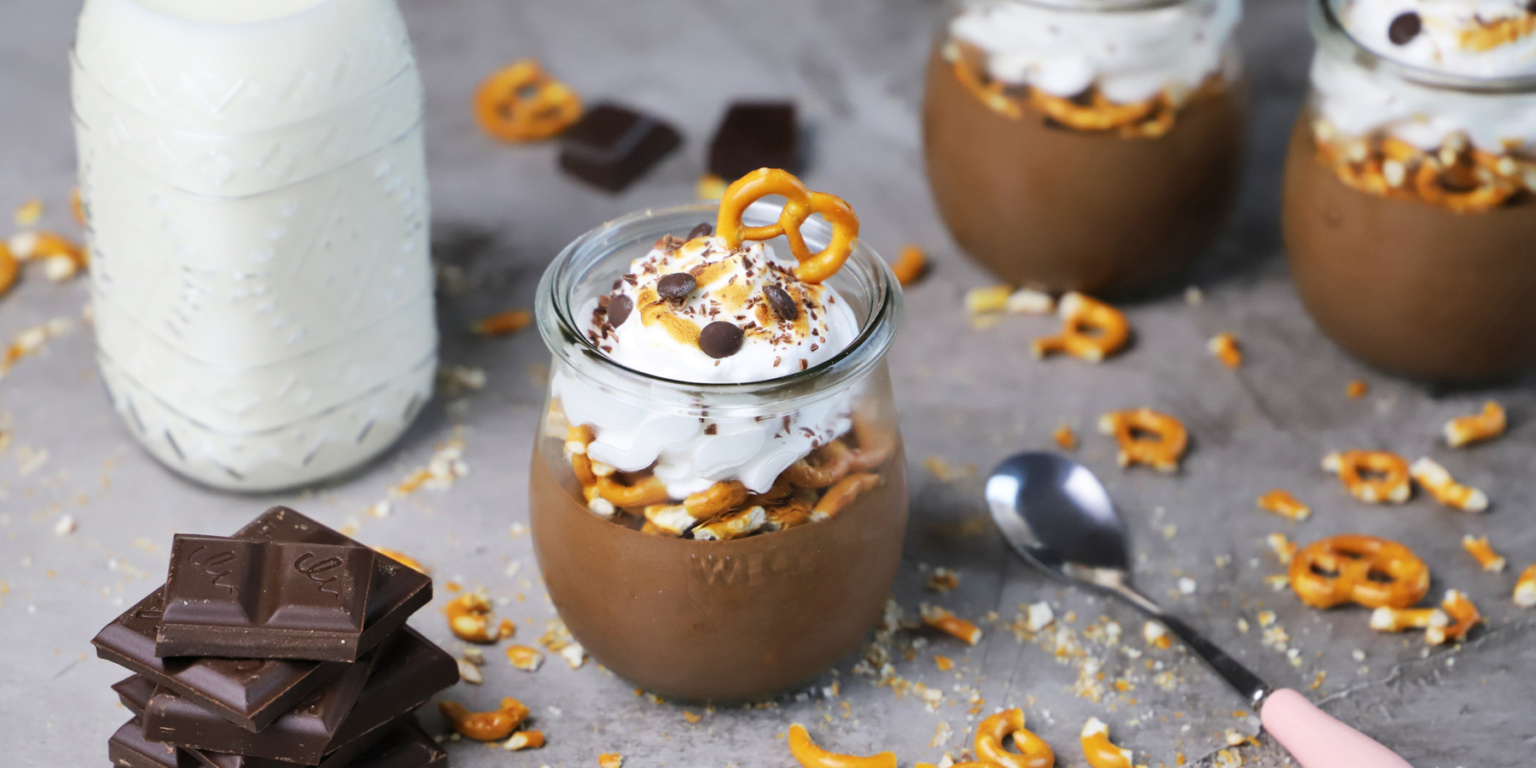 Schnelle Mousse au Chocolat mit Mini-Brezeln - Zimtliebe.de