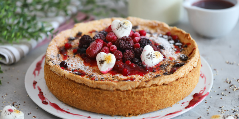 Wie früher- Omas Käsekuchen mit Mohn & Waldbeeren