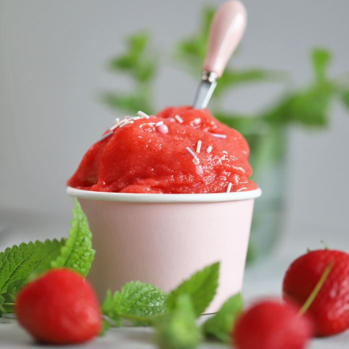 Erdbeer Sorbet (gern auch mit Prosecco) - Zimtliebe- Jetzt wird süß ...