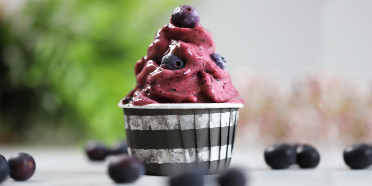 Blueberry Nicecream  selber machen- 100% Gesund & Vegan