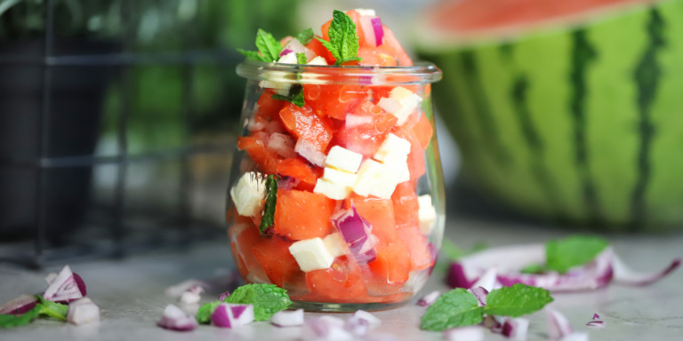 Melonen Feta Salat- Das ist Sommer pur