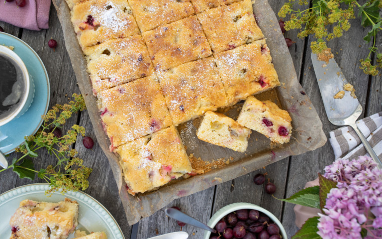 Schneller Stachelbeerkuchen vom Blech