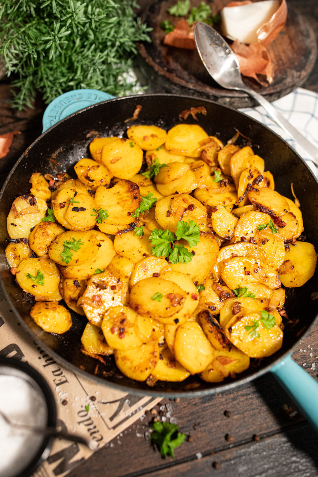 Beste Bratkartoffeln Aus Gekochten Kartoffeln - Zimtliebe- Schnelle ...