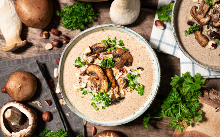 Schnelle Pilzsuppe mit Champignons – Super cremig