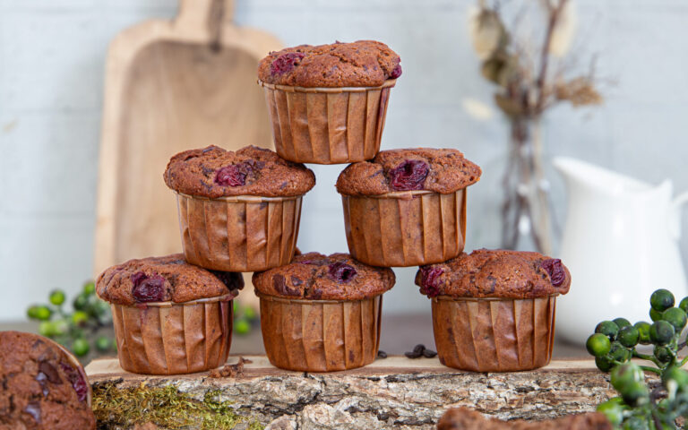 Saftige Schoko Kirsch Muffins