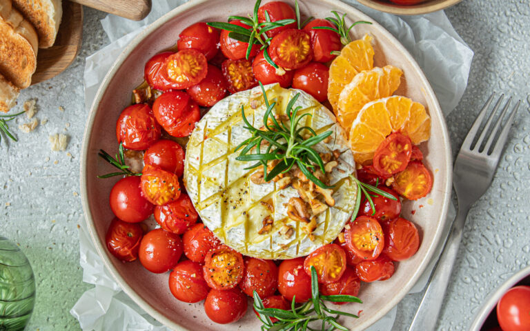 Ofenkäse selber machen mit Tomaten & Mandarinen