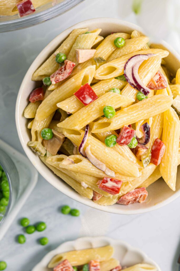 einfacher nudelsalat mit Mayonnaise